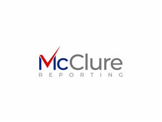 McClure Reporting logo design by mutafailan