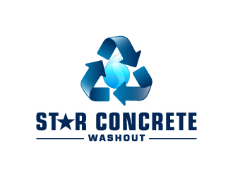 Star Concrete Washout logo design concepts #1