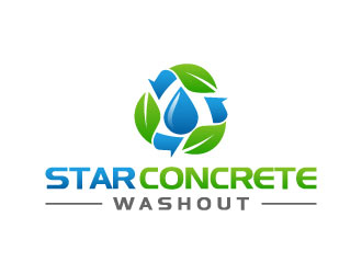 Star Concrete Washout logo design concepts #5