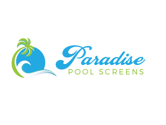 Paradise Pool Screens logo design by nikkl