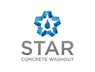 Star Concrete Washout logo design concepts #7