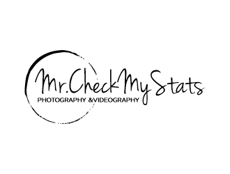 Mr.Checkmystats photography and videography logo design by Gwerth