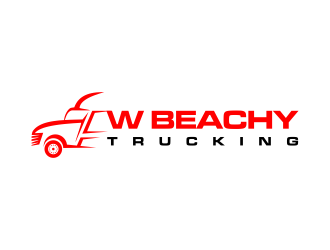 W Beachy Trucking logo design by GassPoll