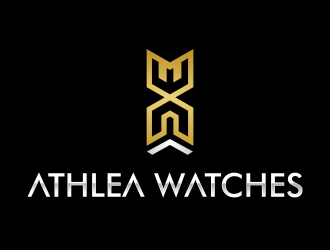 Athlea Watches logo design by rizuki
