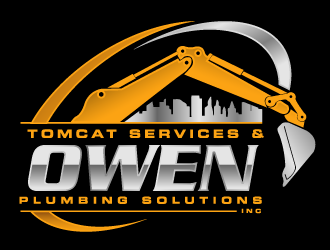 TomCat Services & Owen Plumbing Solutions, Inc. logo design by gearfx