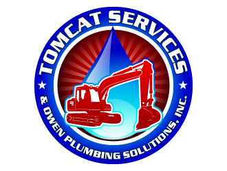 TomCat Services & Owen Plumbing Solutions, Inc. logo design by uttam