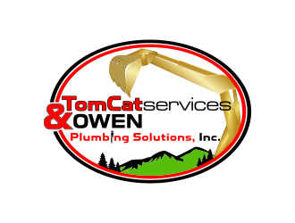 TomCat Services & Owen Plumbing Solutions, Inc. logo design by Msinur