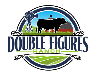 Double Figures Ranch logo design by ElonStark
