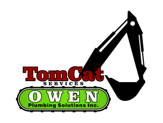 TomCat Services & Owen Plumbing Solutions, Inc. logo design by Kruger