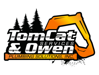 TomCat Services & Owen Plumbing Solutions, Inc. logo design by MUSANG