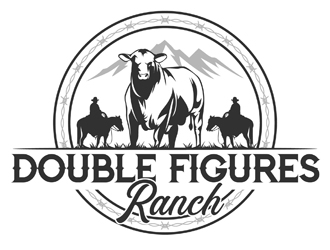 Double Figures Ranch logo design by DreamLogoDesign