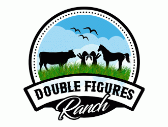 Double Figures Ranch logo design by Bananalicious