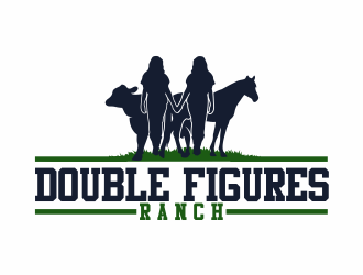 Double Figures Ranch logo design by giphone