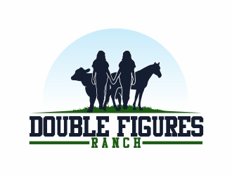 Double Figures Ranch logo design by giphone