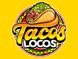 Los Tacos Locos  logo design by Suvendu