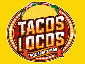 Los Tacos Locos  logo design by Bananalicious