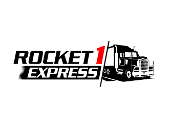 Rocket 1 express  logo design by abss