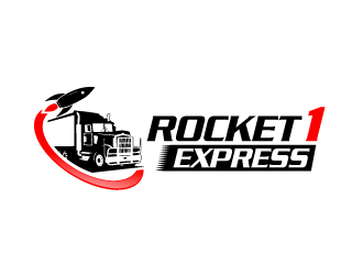 Rocket 1 express  logo design by abss