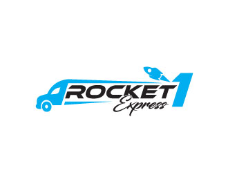 Rocket 1 express  logo design by bezalel