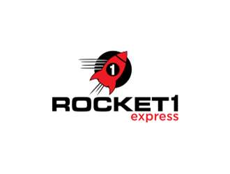 Rocket 1 express  logo design by sheilavalencia