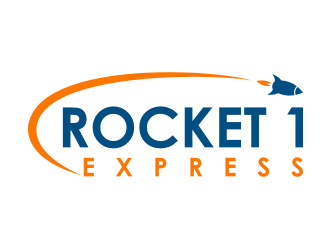 Rocket 1 express  logo design by rief