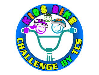 Kids Bike Challenge by TCS                (by TCS small and superscript) logo design by Suvendu