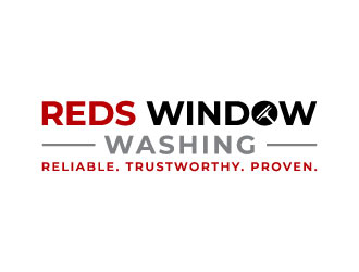 Reds Window Washing logo design by pixalrahul