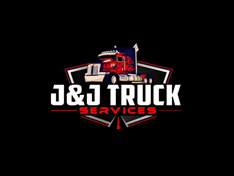 J&J Truck Services logo design by ElonStark