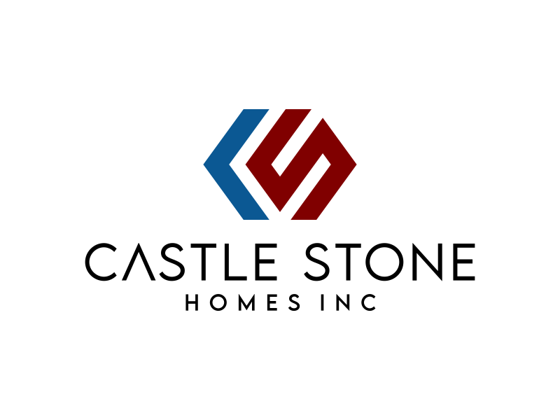 Company is called Castle Stone Homes Inc .. we build homes in calgary canada logo design by ingepro