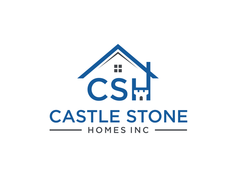 Company is called Castle Stone Homes Inc .. we build homes in calgary canada logo design by GassPoll