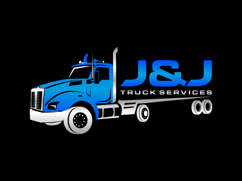 J&J Truck Services logo design by GassPoll