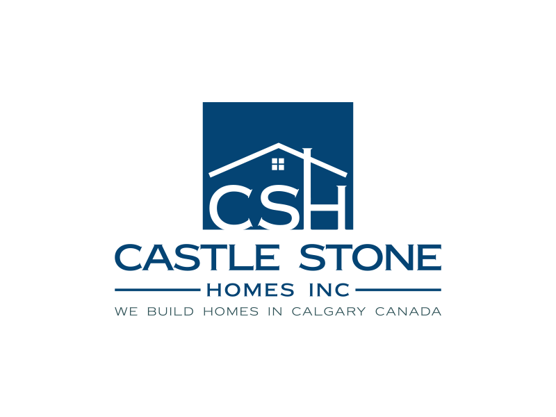 Company is called Castle Stone Homes Inc .. we build homes in calgary canada logo design by keylogo