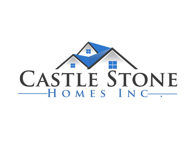 Company is called Castle Stone Homes Inc .. we build homes in calgary canada logo design by ElonStark