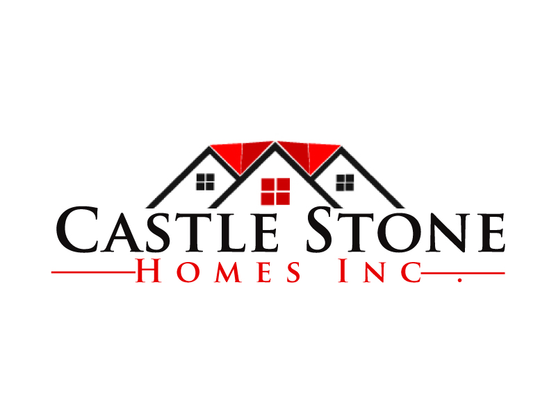 Company is called Castle Stone Homes Inc .. we build homes in calgary canada logo design by ElonStark