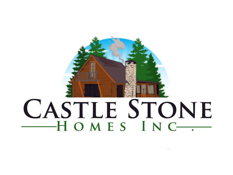 Company is called Castle Stone Homes Inc .. we build homes in calgary canada logo design by ElonStark