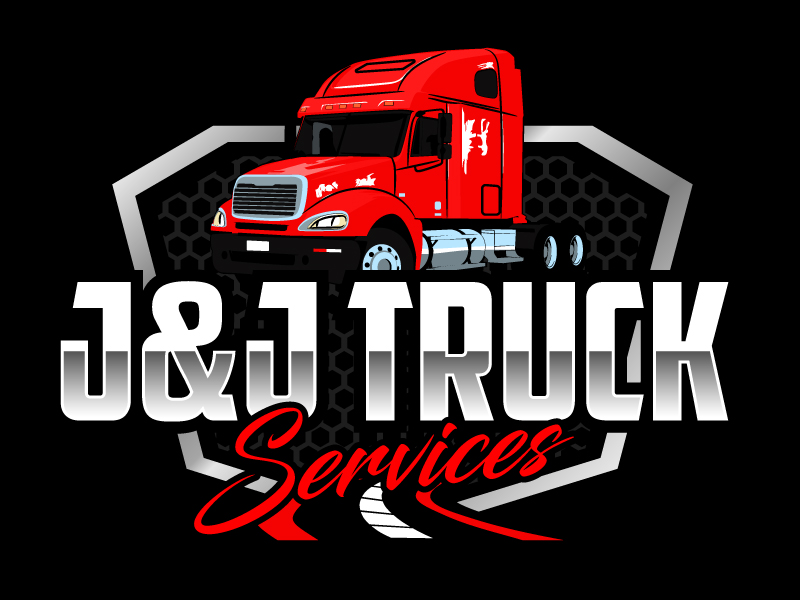 J&J Truck Services logo design by ElonStark