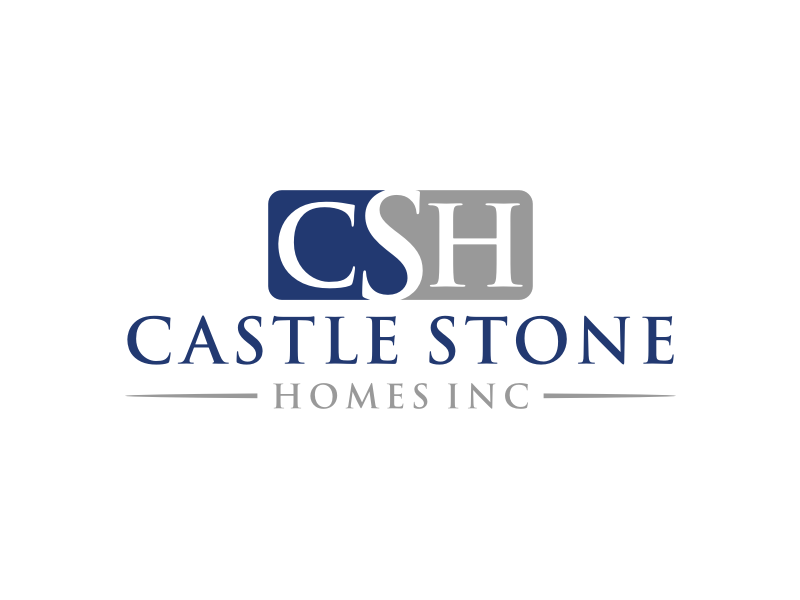 Company is called Castle Stone Homes Inc .. we build homes in calgary canada logo design by Artomoro