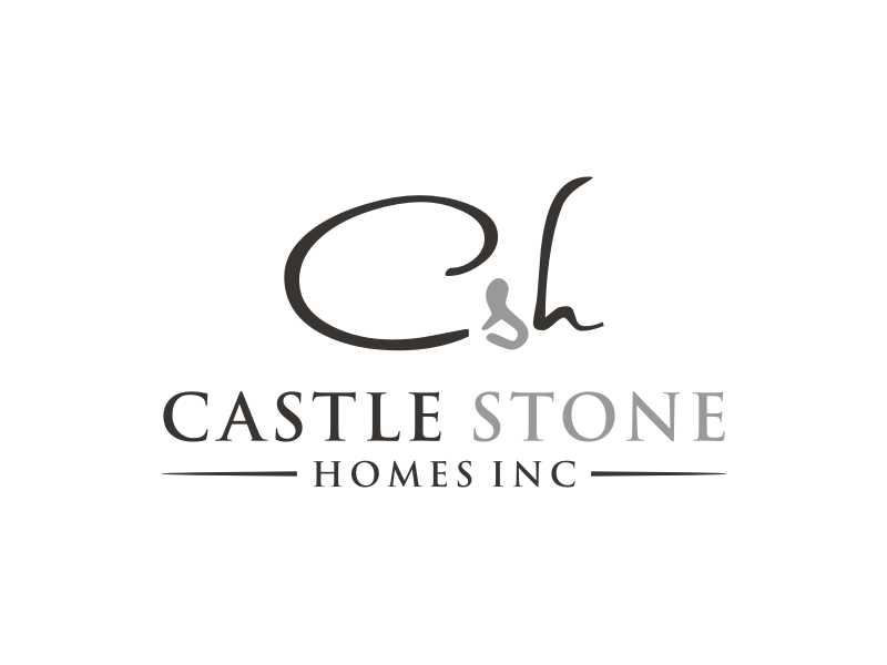 Company is called Castle Stone Homes Inc .. we build homes in calgary canada logo design by Artomoro