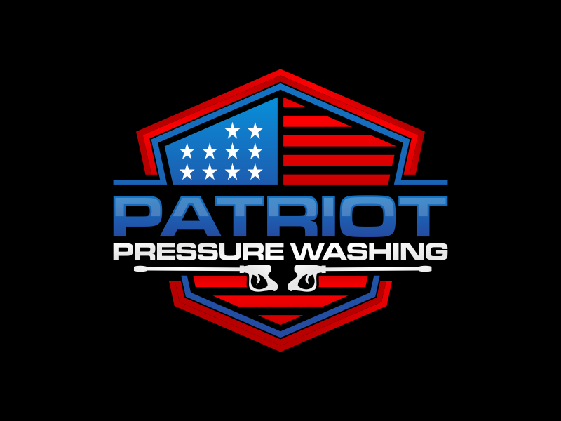 Patriot pressure washing logo design by Purwoko21