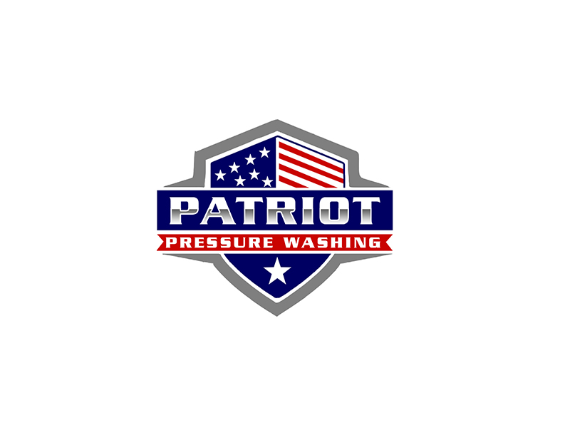 Patriot pressure washing logo design by PrimalGraphics