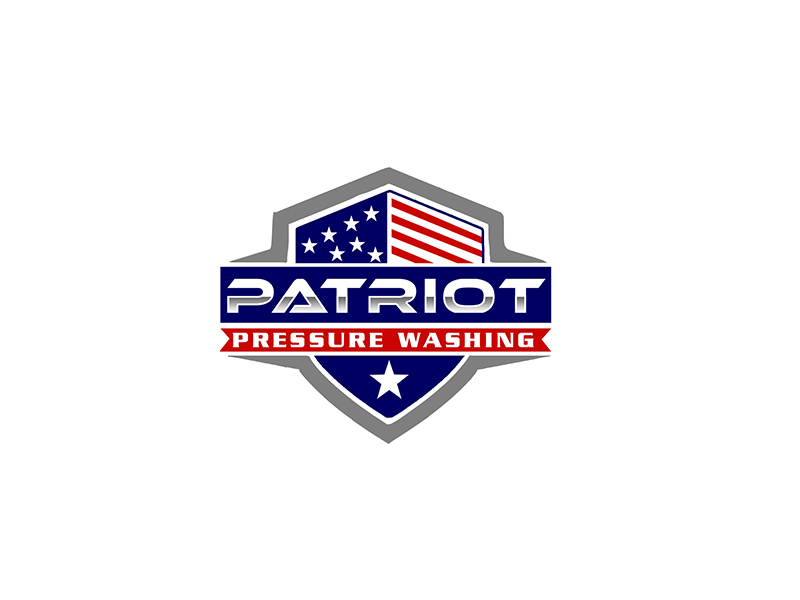 Patriot pressure washing logo design by PrimalGraphics
