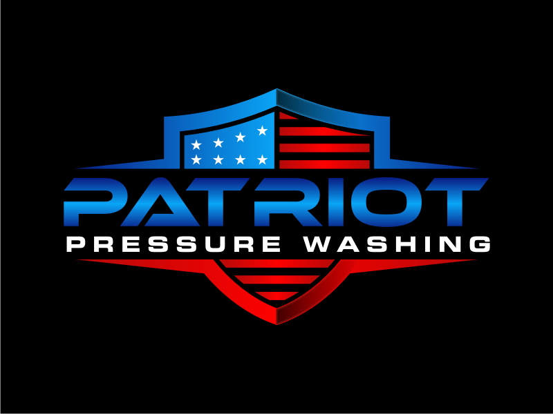 Patriot pressure washing logo design by GemahRipah