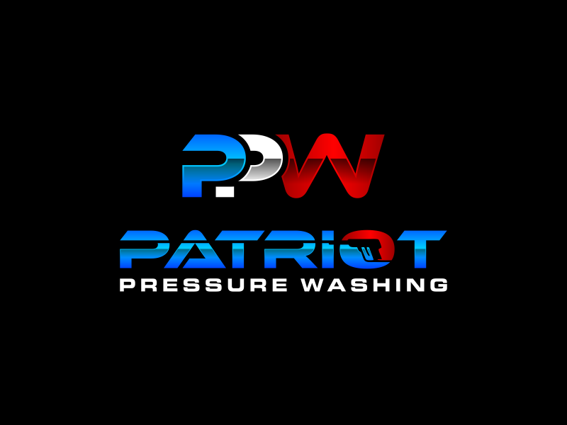 Patriot pressure washing logo design by ubai popi