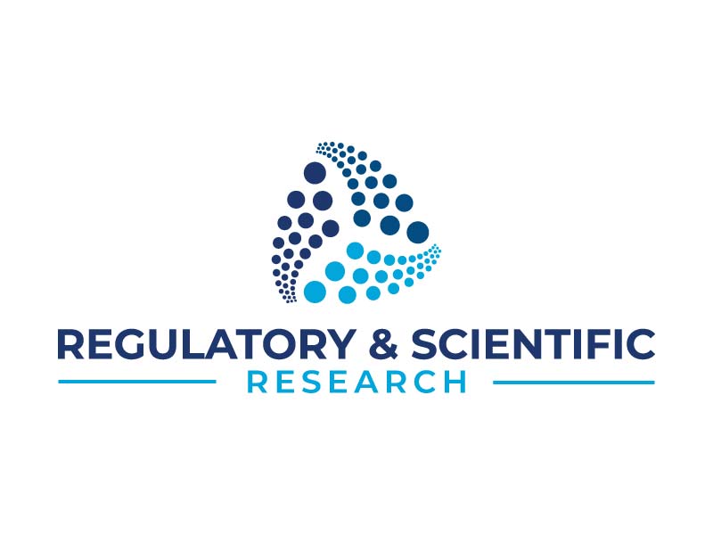 Regulatory & Scientific Research logo design by pixalrahul
