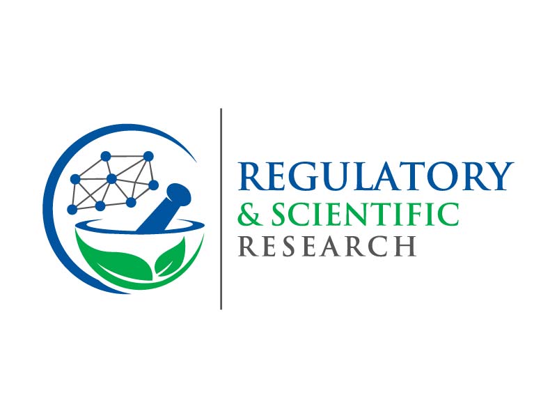 Regulatory & Scientific Research logo design by pixalrahul