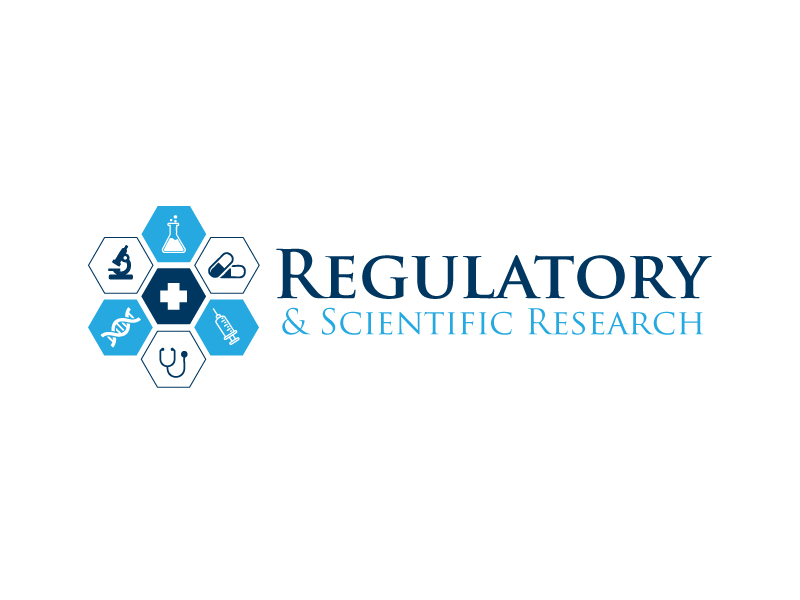 Regulatory & Scientific Research logo design by Webphixo