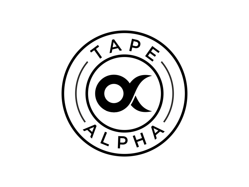 Tape Alpha logo design by dibyo