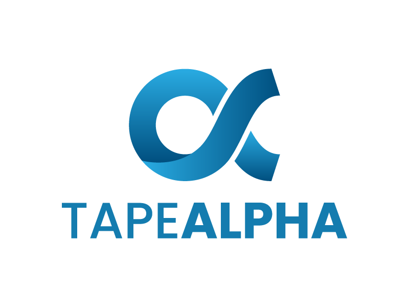 Tape Alpha logo design by denfransko