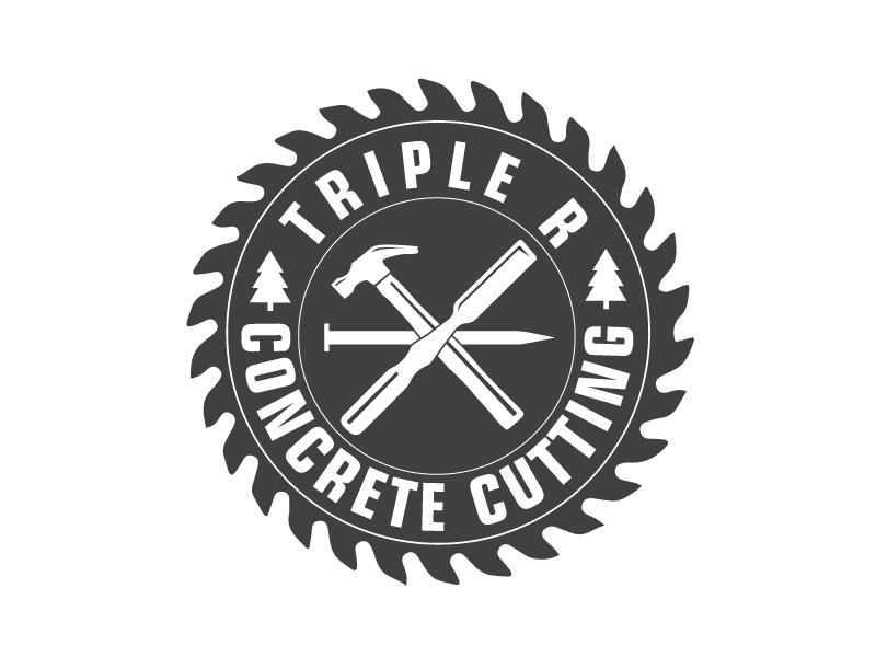 Triple R Concrete Cutting logo design by ElonStark