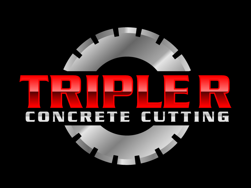 Triple R Concrete Cutting logo design by ElonStark